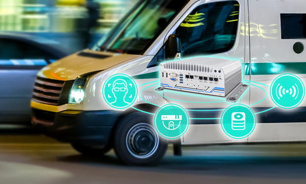 Neousys mobile surveillance system with up to 8 PoE+ and features massive storage that supports RAID 0/ 1 configurations